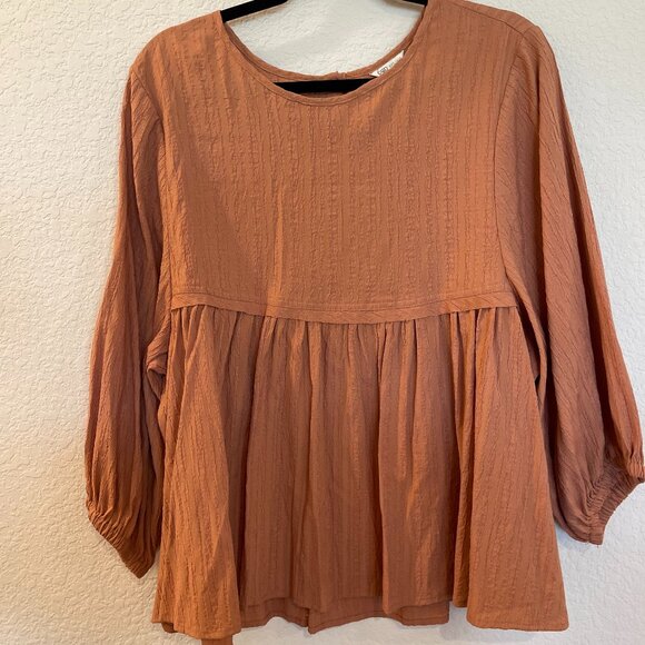 Cato Orange Quarter Sleeve Length Blouse - Picture 1 of 6